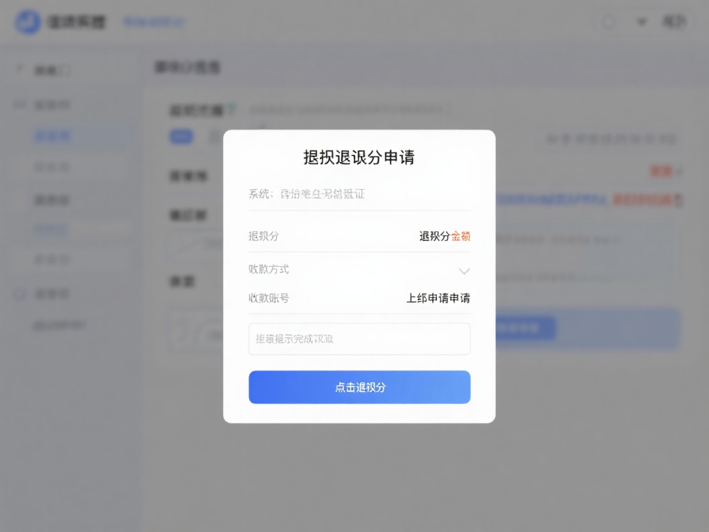 提交退分申请
点击退分按钮后，系统会要求你填写一
